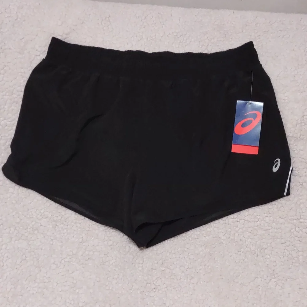 Asics Activewear Black Shorts Size XL  100% Polyester NWT